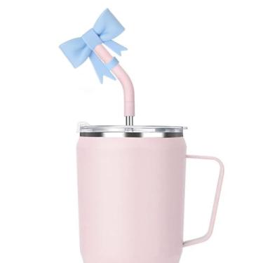 Imagem de Capa de canudo para Stanley Cup, capa de canudo de laço de silicone, protetor à prova de poeira, tampas reutilizáveis para beber, 10 mm para acessórios de tampa Stanley