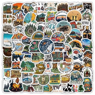 Imagem de Adesivos, 100 unidades/lote, viagens ao ar livre, pontos turísticos, impermeáveis