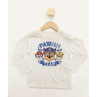 Imagem de Camiseta Infantil Manga Longa Patrulha Canina Tam 1 a -32066 - NICKELO