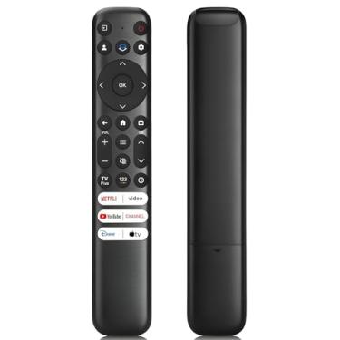 Imagem de Substituição apenas para controle remoto TCL Google TV, controle remoto universal RC813 compatível com TCL Smart UHD HDR LED QD Mini LED QLED 4K Google TVs (não para TVs Roku)