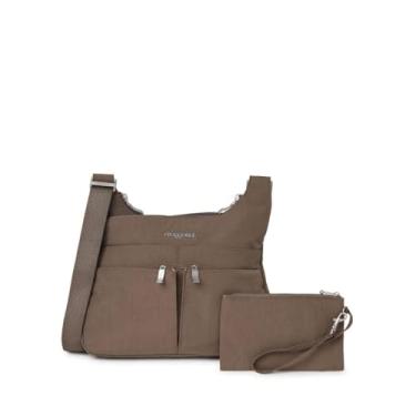 Imagem de Baggallini Bolsa feminina transversal transversal 28 x 21 cm, bolsa de viagem média, leve, resistente à água, bolsa organizada de nylon, Portobello, One Size