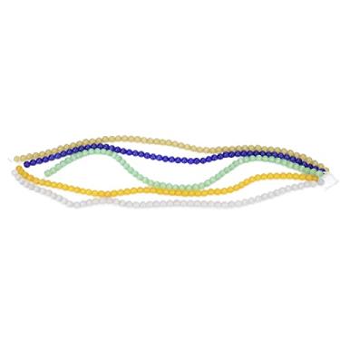 Imagem de Fabricação de joias Contas de pedra Delicadas Elegantes Contas DIY Naturais para Pulseira Colar Artesanato 5 Cordas Laranja Transparente Luz Verde Azul Royal Luz Champanhe Branco