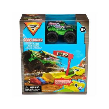 Imagem de Carrinho Grave Digger E Rampa Com Lançador - Monster Jam