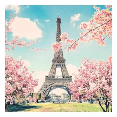 Imagem de Fundo da Torre Eiffel, paisagem urbana de Paris, cenário fotográfico de férias ao ar livre, folhas requintadas, cenários de grama verde, decoração de viagem, casamento, amantes, crianças, adultos