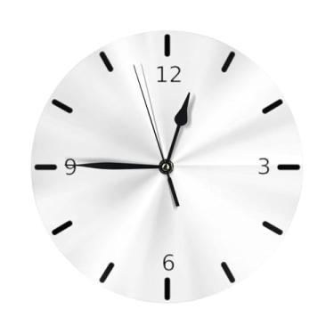 Imagem de ZERAOKE Número do relógio - Relógio de parede redondo moderno - silencioso sem tique-taque operado por bateria, decoração de mesa ou parede para sala de estar, quarto, escritório.