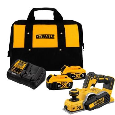 Imagem de Plaina Elétrica 2 Baterias 20V 5ah XR Dcp580b Dewalt + Bolsa