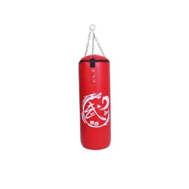 Imagem de Saco de Boxe Sem enchimento Couro PU Bolsa Treinamento para Crianças Exercício Indoor com Alça Nylon Espessada Abertura Zíper Costura Reforçada e Cara