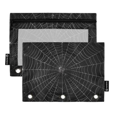 Imagem de Wassud Spiders Webs Pacote com 2 Pastas de Fichário Pastas de Bolso com 3 Furos, Pasta Organizadora de Fichários para Casa, Escritório