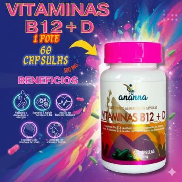 Imagem de Suplemento Vitaminas B12 e Vitamina D 60 Caps 500mg - Ananna Store