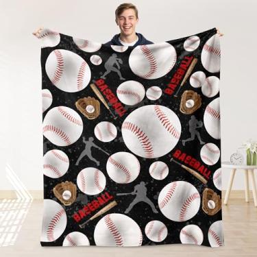 Imagem de Cobertor de beisebol para meninos e homens, presentes de beisebol para meninos e crianças, cobertor ultra macio para decoração de quarto de sofá-cama 152 cm x 203 cm