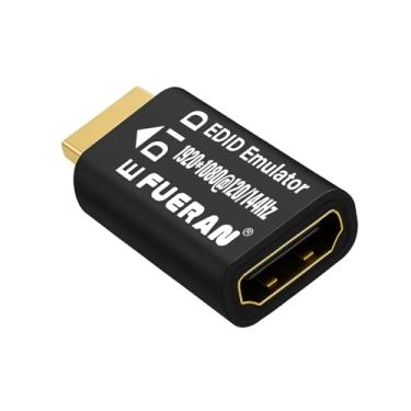 Imagem de FUERAN Adaptador de emulador HDMI Edid, emuladores 1920X1080@120/144Hz, passagem confiável para divisores de vídeo, extensores, receptores AV – Plug & Play