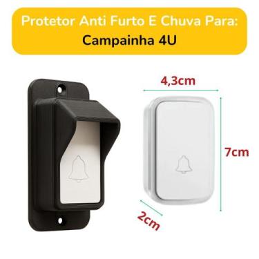 Imagem de Protetor Anti Furto E Chuva Para Campainha 4u - KeiMel