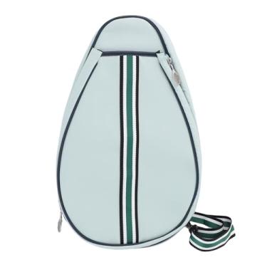 Imagem de RiToEasysports Mochila de Tênis, Bolsa Tipo Estilingue de Tênis, Compartimento Acolchoado para 2 Raquetes, Lona à Prova D'água Com Alça de Ombro Ajustável para Esportes de Badminton Tennes (BLUE)