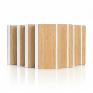 Imagem de Caderno de Anotações com Capa em Fibra de Bambu, Elástico Colorido, 80 Folhas Pautadas, 20,6x13x1,6cm, Sustentável, Disponível (10, Branco)