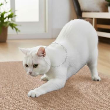 Imagem de Arranhador Adesivo em Carpete para Gato Premium - Protetor de Sofá, Cama, Móveis e Parede, Tapete Anti-Raspagem, sem Ferramentas (Bege,100X45)