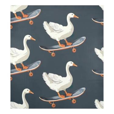 Imagem de Geese Riding Skateboards capa de ímã de lava-louças reutilizável ímã de geladeira adesivo 58 x 66 cm