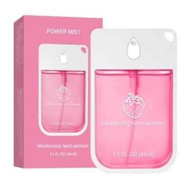 Imagem de Desinfetante para Mãos em Spray 45ml | Morango, Aloe Vera ou Baunilha | Hidratante e Sem Álcool | Elimina 99,9% dos Germes | Ideal para Viagens, Escritório e Famílias | Hub Diário (Strawberry Flavor)