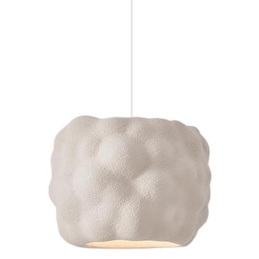 Imagem de Luminária pendente para ilha de cozinha, lustre moderno de resina com 1 lâmpada, ideal para pia, bar, mesa de escritório, estilo minimalista industrial, 35 x 26 cm.