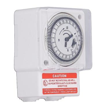 Imagem de Generic Interruptor de Tempo Mecânico de 24 Horas, Temporizador Preciso para Uso Doméstico e Industrial, Retardador de Chamas de PC Em AC220V, Design de Relógio de Fácil Leitura para Rede Estadual e
