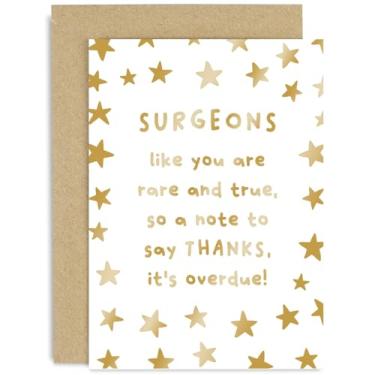 Imagem de Cartão de agradecimento do cirurgião da Old English Co. - presente para cirurgião NHS - Cartão de despedida, aposentadoria para cirurgião - Cartão para ele ou ela - Cartão de lembrança sentimental