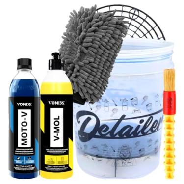 Imagem de Balde Transparente C/Separador Shampoo Moto-v V-mol 500l