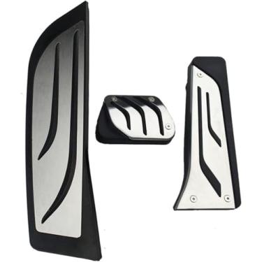 Imagem de zoomto Conjunto de capa de pedal de acelerador e freio de 3 peças compatível com BMW F30 F31 316i 318d 320i 328i 335i F20 F21 1 2 3 4 Series 2012-2021
