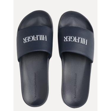 Imagem de Chinelo Tommy Hilfiger Print Tumble Pool Slide Azul Marinho-Masculino