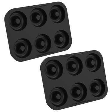 Imagem de Kit de molde de cozimento de rosquinha resistente ao calor seguro silicone airfryer kit de molde de bolo fácil de limpar prático conjunto de moldes de bolo para bolo