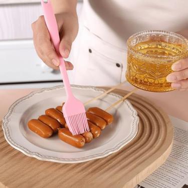 Imagem de Pincéis de cozimento resistentes ao calor, pincel de silicone para pastelaria, molho de manteiga e óleo para espalhar marinadas para churrasco, churrasqueira