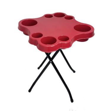 Imagem de Mesinha Pestiqueira Dobrável Reforçada  Lazer Piscina Churrasco Varias