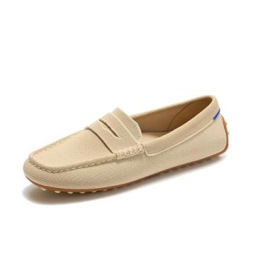 Imagem de Rothy's The Daily Driver, novos mocassins sem cadarço para mulheres, confortável, suporte de arco para uso o dia todo, sustentável e lavável, Gergelim, 7 Wide