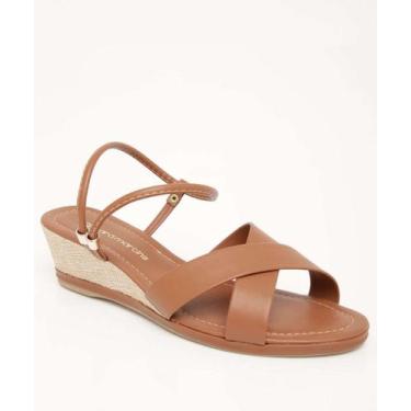 Imagem de Sandália Anabela Feminina Tiras Caramelo-82080 - Nara Martins, 38, Car