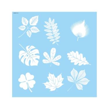 Imagem de SIWOTED 4 folhas adesivos de janela anticolisão DIY folhas tema janela adere adesivos de vidro PVC removíveis para ataques de pássaros (Tipo 2)