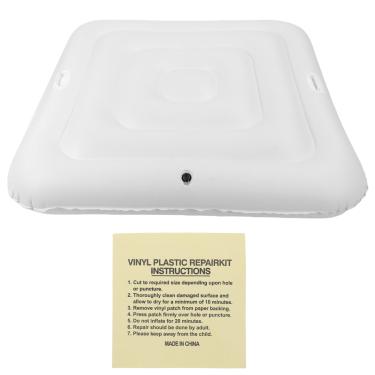 Imagem de Capa inflável para piscina, 130cm, tamanho grande, quadrado, pvc, à prova de poeira, protetor de economia de água para piscinas e banheiras de spa ao ar livre