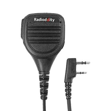 Imagem de Radioddity Microfone de alto-falante remoto à prova d'água RD-203, compatível com BaoFeng RD-5R UV-5R BF-888S UV-5RTP DM-5R GT-3TP GT-5TP BF-F8HP UV-82HP GD 77 GD77S TYT UV8000E Rádio bidirecional