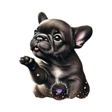 Imagem de Kit De Pintura Em Diamante De Bulldog Francês 5D DIY Bordado De Cão Ar