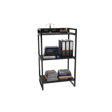 Imagem de Estante Multiuso 104cmx60cm 3 Prateleiras Kuadra Compace Preto Onix