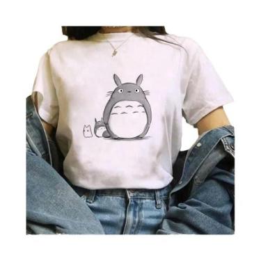 Imagem de Camiseta Gráfica Kawaii Totoro Studio Ghibli Para Mulheres Harajuku Mi