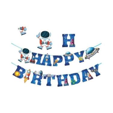 Imagem de Topo De Bolo Tema Astronauta Para Crianças, Decoração De Aniversário C