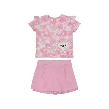 Imagem de Conjunto Curto Lilica Ripilica Blusa Short Saia Active Rosa-Feminino
