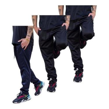 Imagem de Kit 3 Calças Homem Estiloso Esportiva Flanelada Inverno 075 - J94 Conf