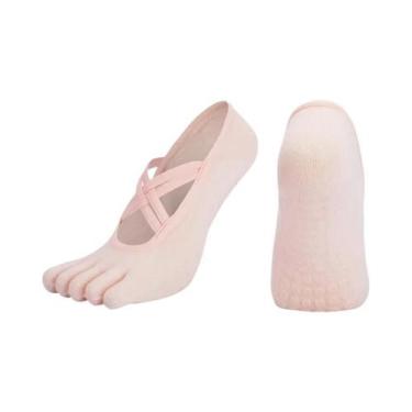 Imagem de Meias De Pilates E Yoga Antiderrapantes Para Mulheres, Meias De Algodã
