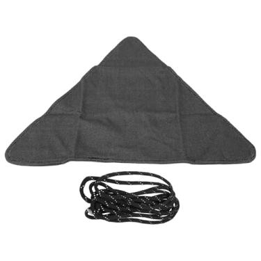 Imagem de SIWOTED Alça para exterior cadeira dobrável tecido reclinável dobrável com corda para pesca acampamento praia e quintal (Preta)