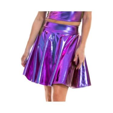 Imagem de Saia curta colorida para as mulheres - NONE, BR-M, Roxo