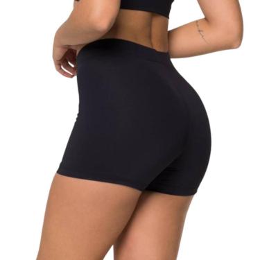 Imagem de Shorts Curto Feminino Poliamida Academia Treino Preto Summer Pro-Feminino