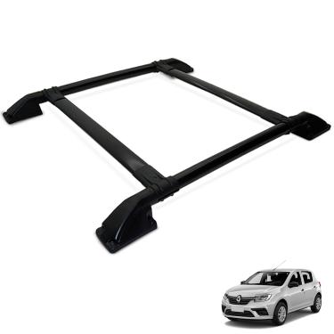 Imagem de Rack De Teto Bagageiro Sandero 2015 a 2024 Tubolar Preto