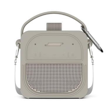 Imagem de Capa para micro alto-falante Bose SoundLink (2ª geração) com cordão e mosquetão, capa protetora de silicone portátil antiarranhões compatível com alto-falante Bluetooth Bose SoundLink micro portátil