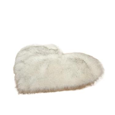 Imagem de Tapete na sala de estar tapetes grandes de pelúcia em forma de coração antiderrapante quarto moderno tapete decoração de quarto (preto e branco, 40 x 50 cm)