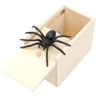 Imagem de Brinquedo de Brincadeira Criativo Aranha em Caixa Madeira Surpresa Assustadora uma Artesanal Brinquedos Brincadeiras Hilariantes Perfeito para Festas Brincadeiros Divertido Único e Econômico Salta For