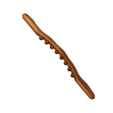 Imagem de Rolo de massa universal nas costas agulha massagem tendões madeira faia raspagem ponto ponto tratamento guasha relaxamento ferramenta de terapia (tipo d)